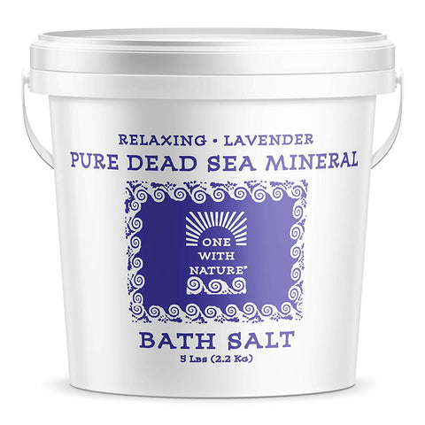 One With Nature Pure Dead Sea Mineral Bath Salts Lavender-5 Lb