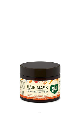 Eco Love Hair Mask With Orange, Vegetable Extracts, Carrot, Pumpkin & Sweet Potato-11.8 Oz
