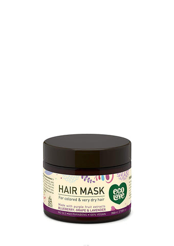 Eco Love Hair Mask With Purple Fruit Extracts, Blueberry, Grape & Lavender-11.8 Oz