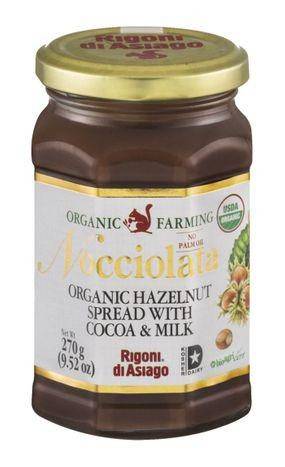 Rigoni di Asiago Hazelnut Spread, Organic, with Cocoa & Milk - 270 Grams