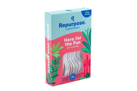 Repurpose Compostables Utensils, Ultra Strong, Assorted - 24 Count