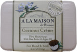 A La Maison Coconut Creme With Shea Butter & Argan Oil Soap For Hand & Body-8.8 Oz