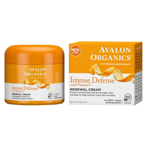 Avalon Organics Intense Defense With Vitamin C Renewal Cream-2 Oz
