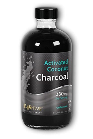 Life Time Activated Coconut Charcoal 280 Mg Unflavored-8 Oz
