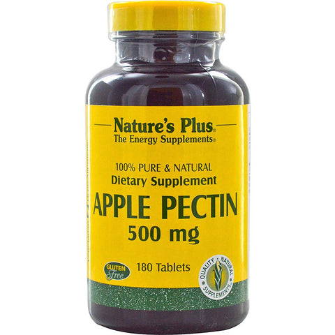 Natures Plus Apple Pectin 500 Mg 100% Pure & Natural-180 Tablets