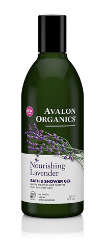 Avalon Organics Nourishing Lavender Bath & Shower Gel-12 Oz