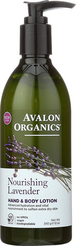 Avalon Organics Nourishing Lavender Hand & Body Lotion-12 Oz