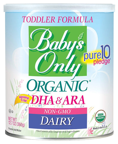 Nature's One Toddler Formula Babys Only Organic DHA & ARA Dairy-12.7 Oz