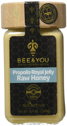 Bee & You Propolis Royal Jelly Raw Honey-6.7 Oz