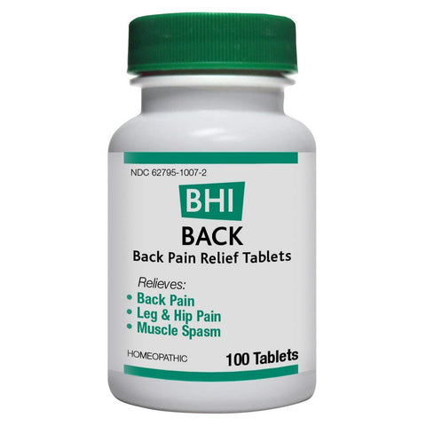 BHI Back Pain Relief Homeopathic-100 Tablets
