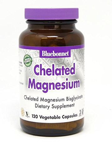 Bluebonnet Chelated Magnesium-120 Vcaps