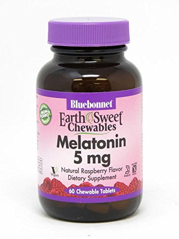 Bluebonnet Melatonin 5 Mg Raspberry Flavor-60 Chewable Tablets