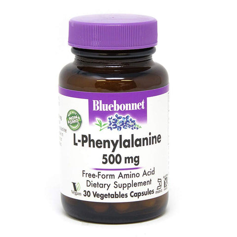 Bluebonnet L-Phenylalanine 500 Mg Amino Acid-30 Vegetable Capsules