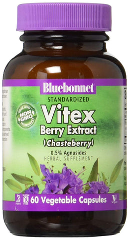 Bluebonnet Vitex Berry Extract Chasteberry -60 Vegetable Capsules