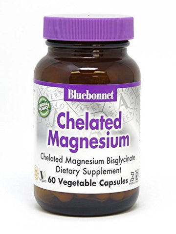 Bluebonnet Chelated Magnesium Biglycinate-60 Vegetable Capsules