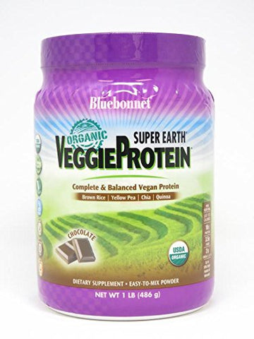 Bluebonnet Organic Veggie Protein Chocolate Flavor-1 Lb