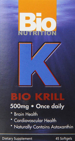 Bio Nutrition Bio Krill 500 Mg Once Daily-45 Softgels