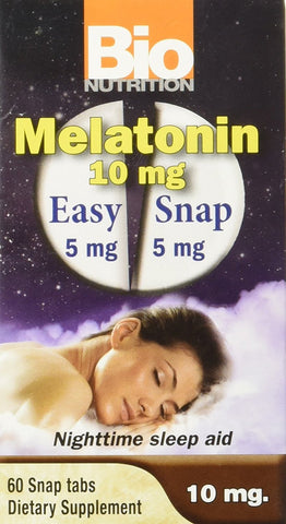 Bio Nutrition Melatonin 10 Mg Easy Snap Night-60 Snap Tabs