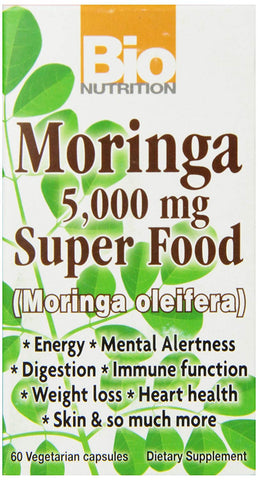 Bio Nutrition Moringa 5000 Mg Super Food-60 Vegeterian Capsules