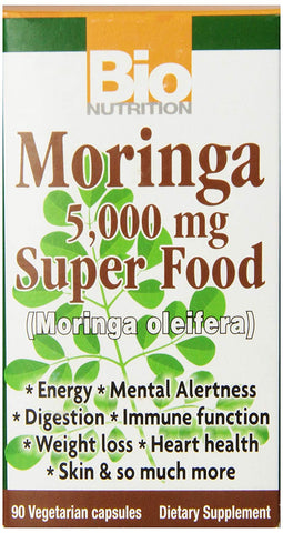 Bio Nutrition Moringa 5000 Mg Super Food-90 Vegeterian Capsules