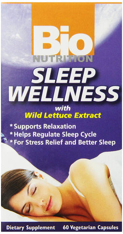 Bio Nutrition Sleep Wellness With Lettuce Extract 642 Mg-60 Vegetarian Capsules