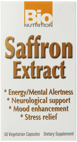 Bio Nutrition Saffron Extract Dietary Supplement-50 Vegetarian Capsules
