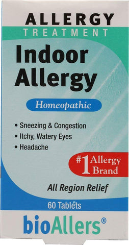 Bio Allers Allergy Treatment Indoor Allergy Homeopathic-60 Tablets
