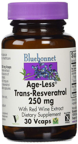 Bluebonnet Age-Less Trans Resveratrol 250 Mg-30 Vcaps