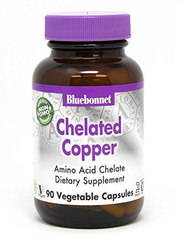 Bluebonnet Chelated Copper Amino Acid Chelate-90 Vcaps