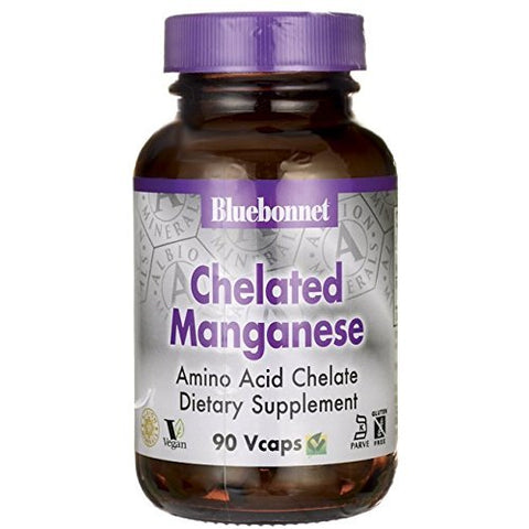 Bluebonnet Chelated Manganese Amino Acid Chelate-90 Vcaps