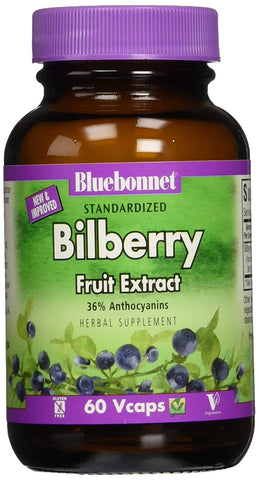 Bluebonnet Bilberry Fruit Extract Standardized-60 Vcaps