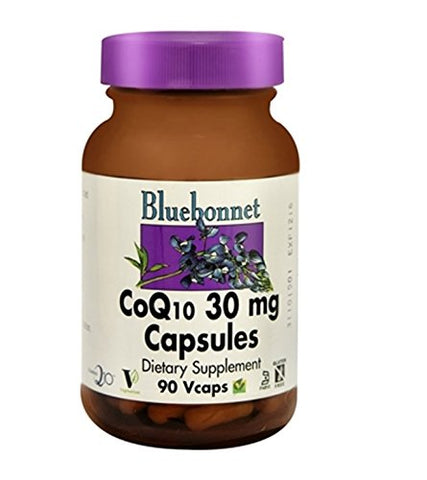Bluebonnet CoQ10 30 Mg 100% Pure Kaneka Ubiquinone-90 Vegetarian Capsules