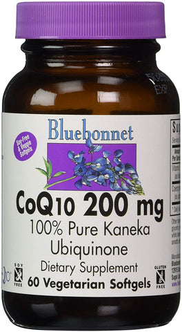 Bluebonnet CoQ10 200 Mg 100% Pure Kaneka Ubiquinone-60 Vegetarian Softgels
