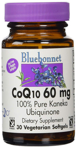 Bluebonnet CoQ10 60 Mg 100% Pure Kaneka Ubiquinone-30 Vegetarian Softgels