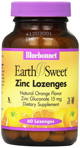 Bluebonnet Zinc Lozenges 15 Mg Orange Flavor-60 Lozenges
