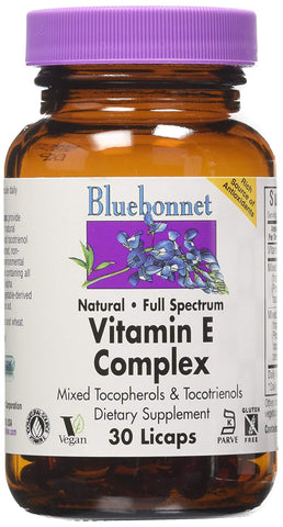 Bluebonnet Vitamin E Complex Mixed Tocopherols & Tocotrienols-30 Licaps