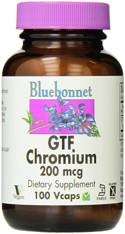 Bluebonnet GTF Chromium 200 Mcg-100 Vegetable Capsules