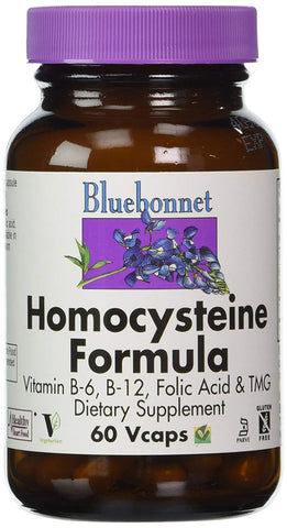 Bluebonnet Homocysteine Formula Vitamin B6, B12, Folic Acid & TMG-60 Vcaps