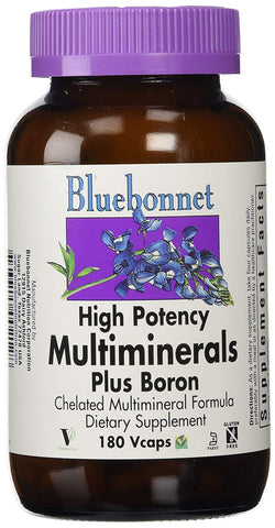 Bluebonnet Multiminerals Plus Boron High Potency-180 Vegetable Capsules