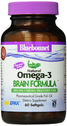 Bluebonnet Natural Omega 3 Brain Formula-60 Softgels