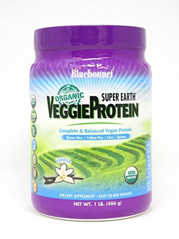 Bluebonnet Organic Veggie Protein Vanilla Flavor-1 Lb