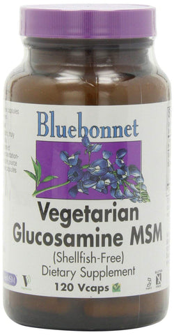 Bluebonnet Vegetarian Glucosamine MSM Shell Fish Free-120 Vcaps
