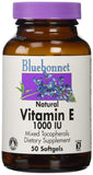Bluebonnet Vitamin E 1000 IU Mixed Tocopherols-50 Softgels