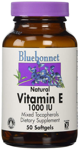 Bluebonnet Vitamin E 1000 IU Mixed Tocopherols-50 Softgels