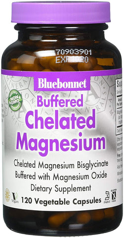 Bluebonnet Buffered Chelated Magnesium-120 Vegetable Capsules