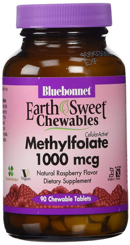 Bluebonnet Methylfolate 1000 Mcg-90 Chewable Tablets