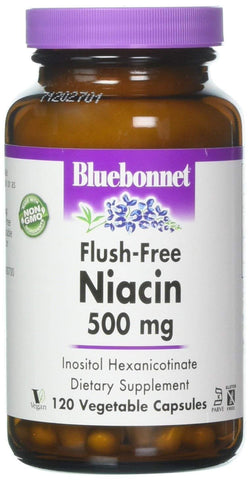 Bluebonnet Niacin 500 Mg Flush Free Inositol Hexanicotinate-120 Vegetable Capsules