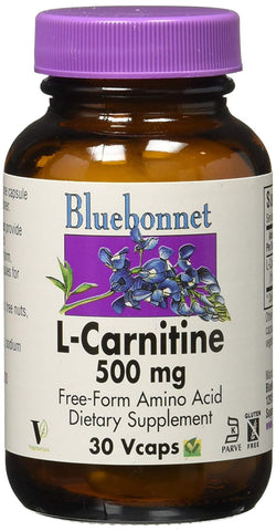 Bluebonnet L-Carnitine 500 Mg Amino Acid-30 Vegetable Capsules