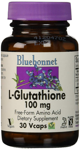 Bluebonnet L-Glutathione 100 Mg Amino Acid-30 Vegetable Capsules