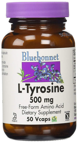 Bluebonnet L-Tyrosine 500 Mg Amino Acid-50 Vegetable Capsules